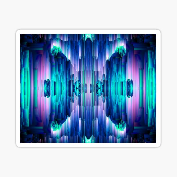 Cavernous Glitch - Abstract Pixel Art Sticker