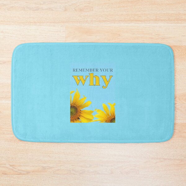 Item preview, Remember Your Why blue background sunflowers designed and sold by Ideas-BYDESiGN.
