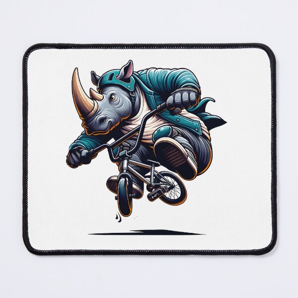 Item preview, Rhinoceros on Bicycle BMX Rhinoceros on Bike designed and sold by Bomba Visual.