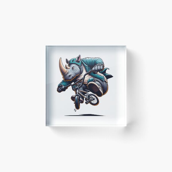 Item preview, Rhinoceros on Bicycle BMX Rhinoceros on Bike designed and sold by Bomba Visual.