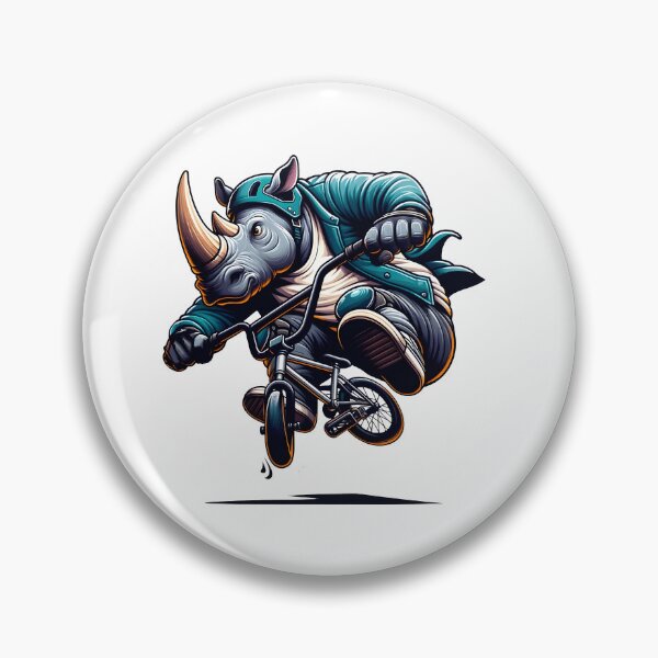 Item preview, Rhinoceros on Bicycle BMX Rhinoceros on Bike designed and sold by Bomba Visual.