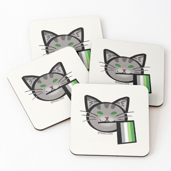 Artikelvorschau, Katze mit aromantischer Stolzflagge entworfen und verkauft von Teassitoo.