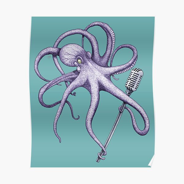 Póster «Seff the Singer - The Sea Bed Band - Pulpo» de ShorelineSally ...