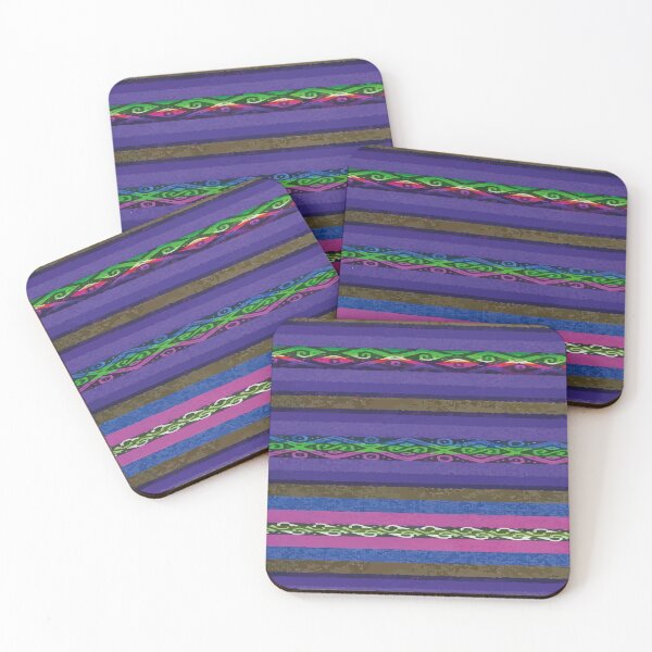 Item preview, Vibrant color mexican folk art blanket royal blue embroidery poncho fabric  designed and sold by T-Mex.