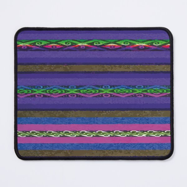 Item preview, Vibrant color mexican folk art blanket royal blue embroidery poncho fabric  designed and sold by T-Mex.