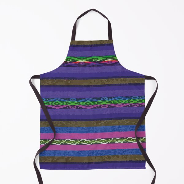 Item preview, Vibrant color mexican folk art blanket royal blue embroidery poncho fabric designed and sold by T-Mex.
