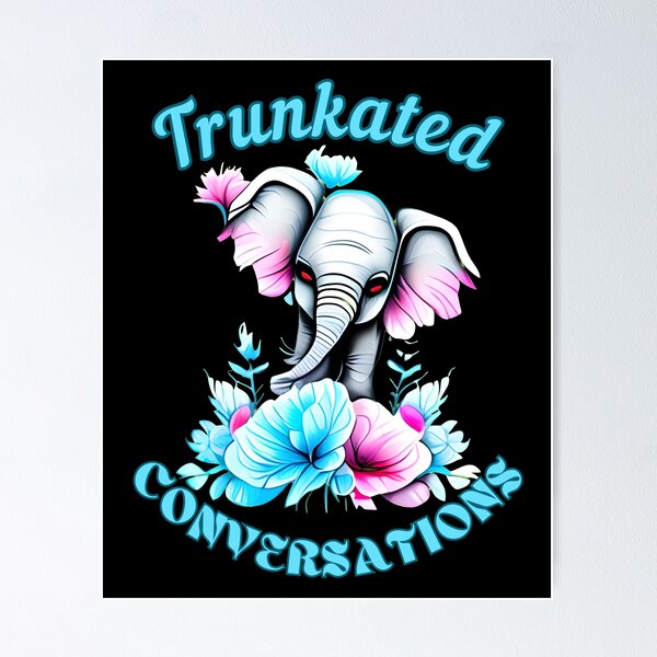Item preview, Trunkated Conversations. elephant portrait designed and sold by ElephantVibes.