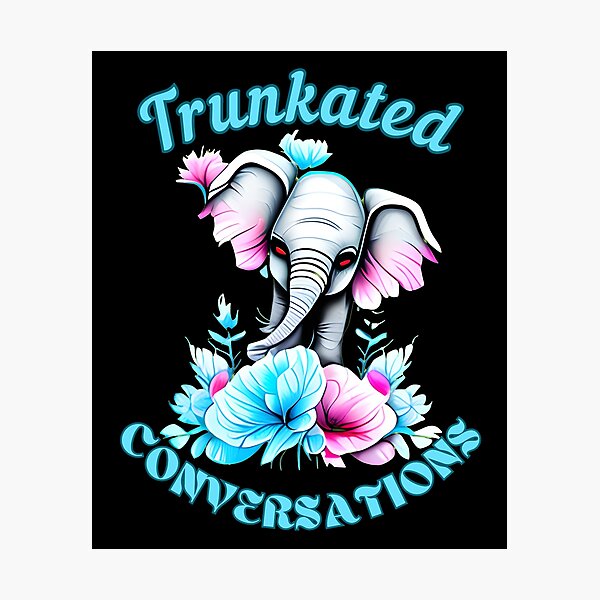 Item preview, Trunkated Conversations. elephant portrait designed and sold by ElephantVibes.