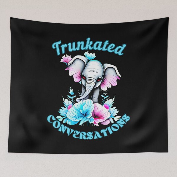 Item preview, Trunkated Conversations. elephant portrait designed and sold by ElephantVibes.