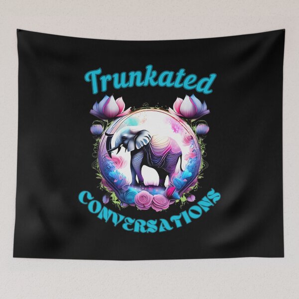 Item preview, Trunkated Conversations. happy elephant designed and sold by ElephantVibes.