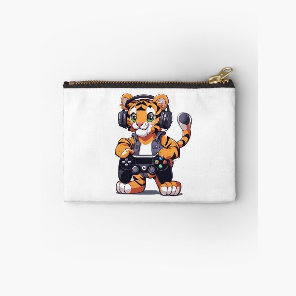 Item preview, Gamer Tiger Playing Video Games designed and sold by Majestic Paws.