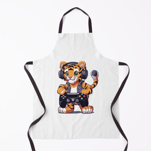 Item preview, Gamer Tiger Playing Video Games designed and sold by Majestic Paws.