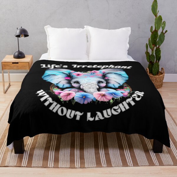 Item preview, Life's Irrelephant Without Laughter designed and sold by ElephantVibes.