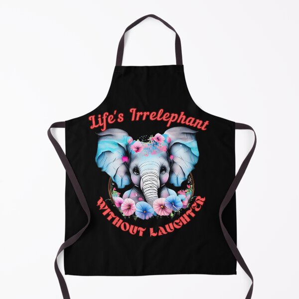 Item preview, Life's Irrelephant Without Laughter. elephant head designed and sold by ElephantVibes.