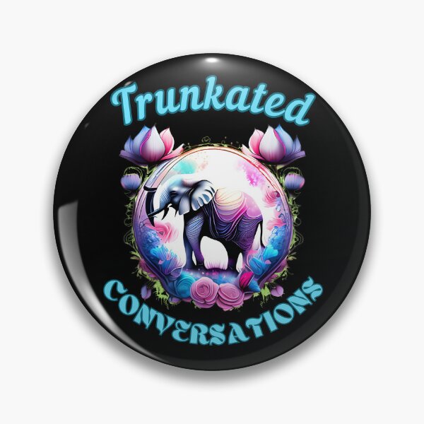 Item preview, Trunkated Conversations Flower elephant designed and sold by ElephantVibes.