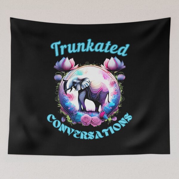 Item preview, Trunkated Conversations Flower elephant designed and sold by ElephantVibes.