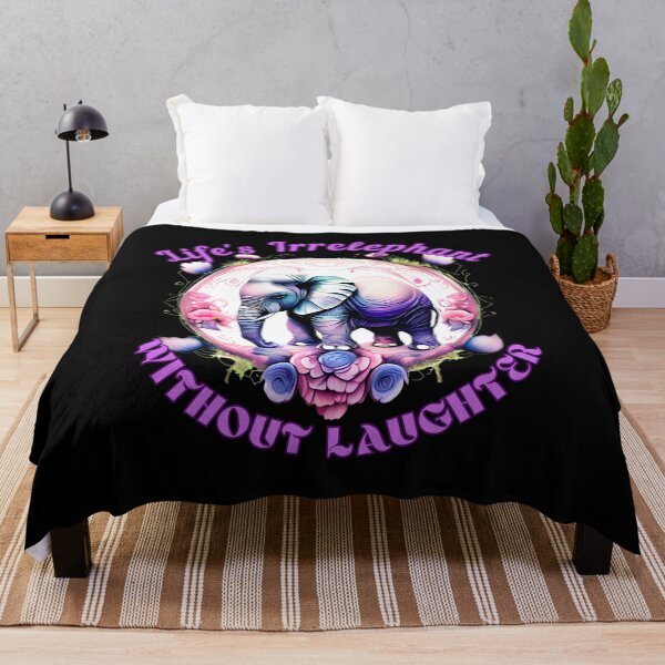 Item preview, Life's Irrelephant Without Laughter elephant quote designed and sold by ElephantVibes.