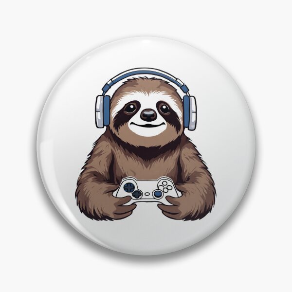 Item preview, Gamer Sloth Playing Video Games designed and sold by Majestic Paws.