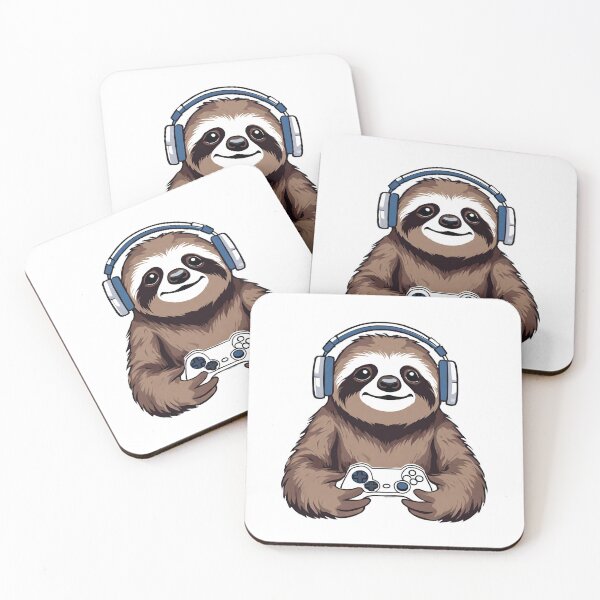 Item preview, Gamer Sloth Playing Video Games designed and sold by Majestic Paws.