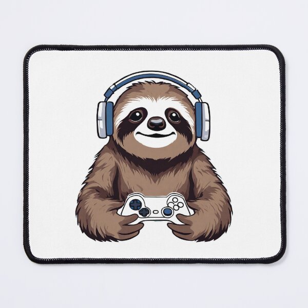 Item preview, Gamer Sloth Playing Video Games designed and sold by Majestic Paws.