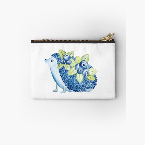 Item preview, Blueberry Hedgehog Watercolor Painting designed and sold by Hannah Smolensky.