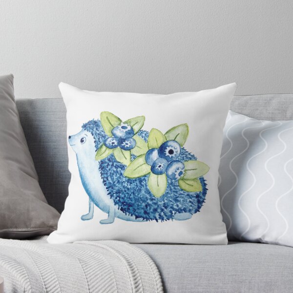 Artikelvorschau, Blaubeer-Igel-Aquarellmalerei entworfen und verkauft von Hannah Smolensky.