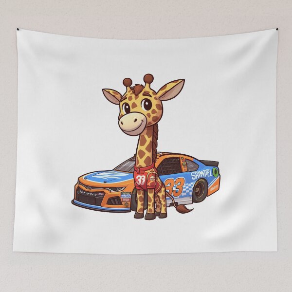 Aperçu de l'œuvre Pilote de girafe Nascar créée et vendue par LemuellTrends.