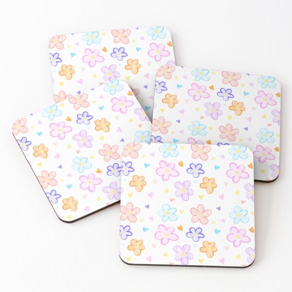 Item preview, Crayon flower doodle pattern designed and sold by graetzart.
