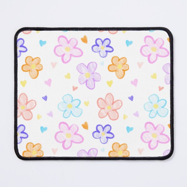 Item preview, Crayon flower doodle pattern designed and sold by graetzart.