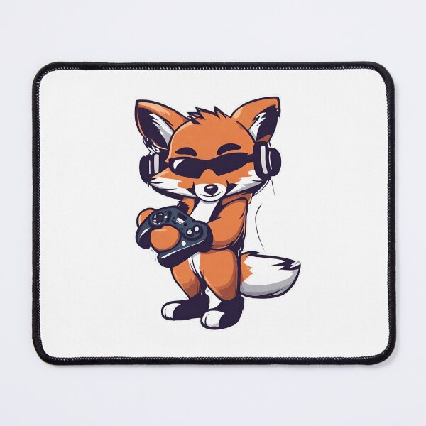 Item preview, Gamer Fox Playing Video Games designed and sold by Majestic Paws.