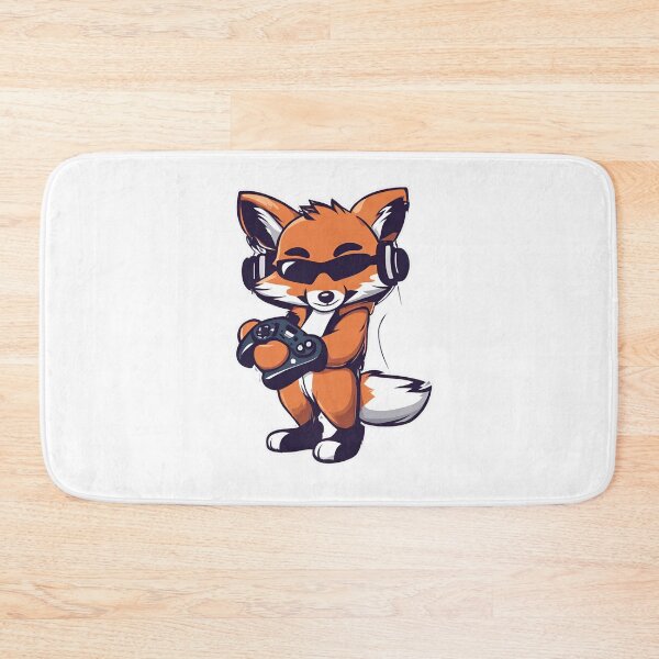 Item preview, Gamer Fox Playing Video Games designed and sold by Majestic Paws.
