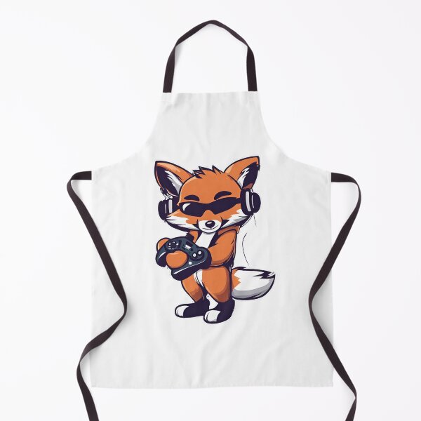 Item preview, Gamer Fox Playing Video Games designed and sold by Majestic Paws.