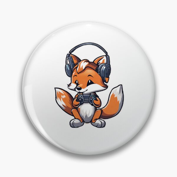 Item preview, Gamer Fox Playing Video Games designed and sold by Majestic Paws.