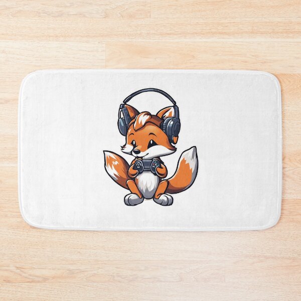 Item preview, Gamer Fox Playing Video Games designed and sold by Majestic Paws.