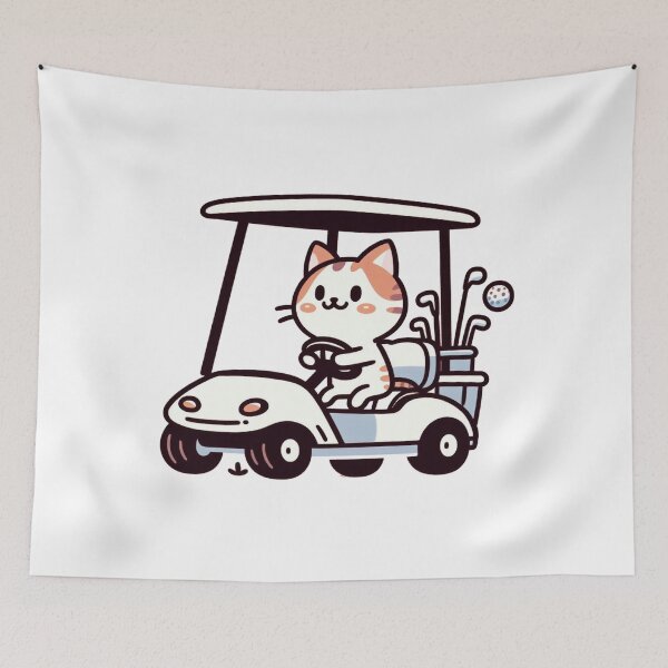 Item preview, Cat In Golf Cart designed and sold by LemuellTrends.