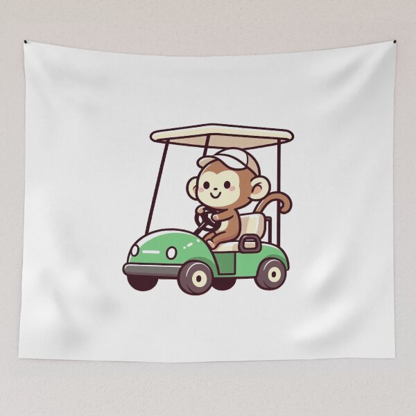 Item preview, Monkey In Golf Cart designed and sold by LemuellTrends.