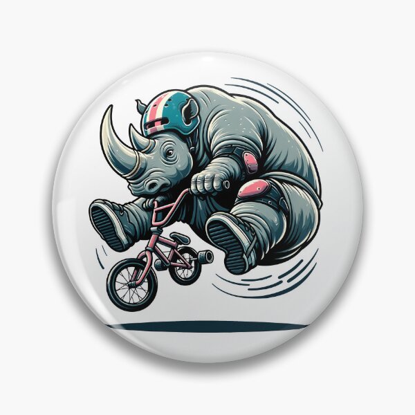 Item preview, Rhinoceros on Bike BMX Rhinoceros on Bicycle designed and sold by Bomba Visual.