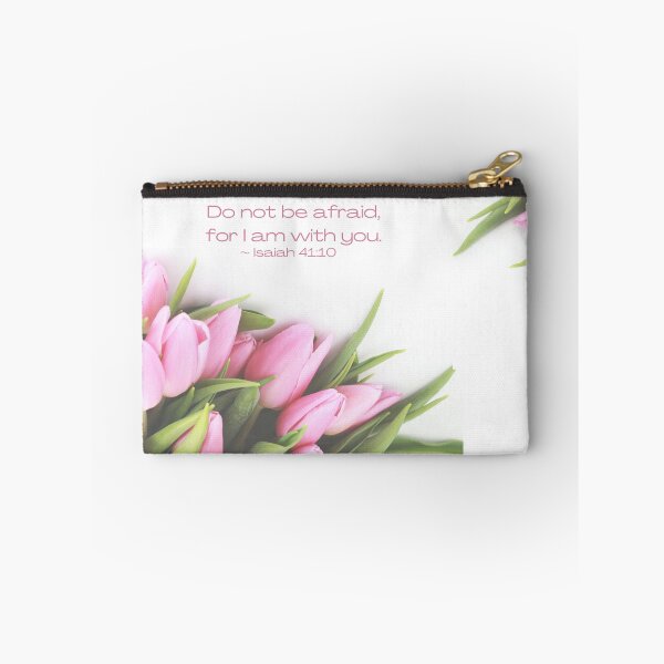 Item preview, Do not be afraid, for I am with you. ~ Isaiah 41:10 | Pink Tulips designed and sold by GiftableGems.