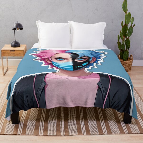 Item preview, Shadow Blossom: Pink and Blue Guardian" - gregory 657 design. designed and sold by Eandbeyond.