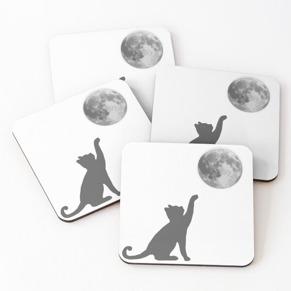 Item preview, Cat moon looks at the moon and tries to rub his leg designed and sold by Pixelaire.