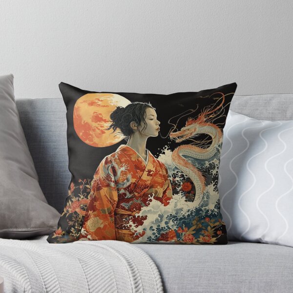 Item preview, Woman with Japanese Dragon designed and sold by Obsidian Ink by Wilshire.