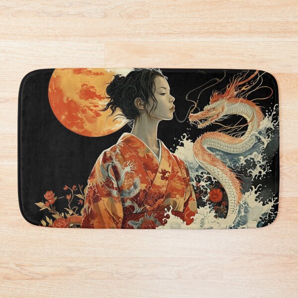 Item preview, Woman with Japanese Dragon designed and sold by Obsidian Ink by Wilshire.