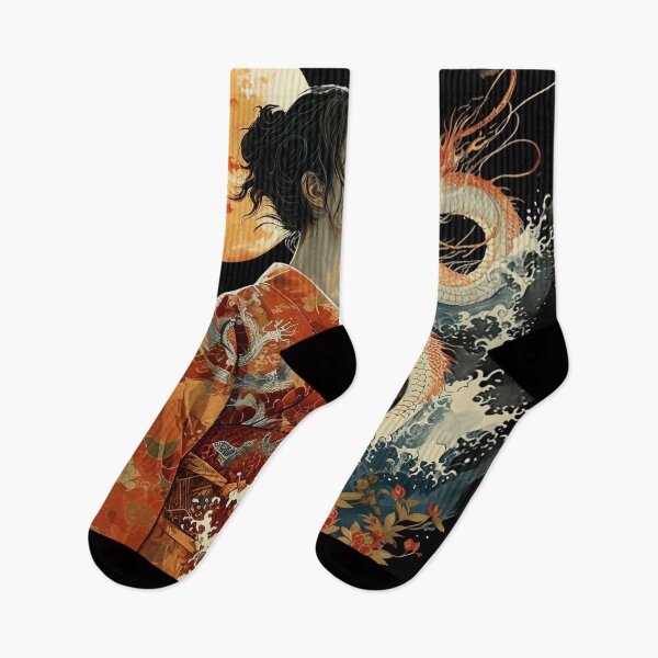 Item preview, Woman with Japanese Dragon designed and sold by Obsidian Ink by Wilshire.