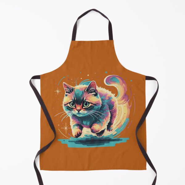 Item preview, Cute Colorful Rainbow Munchkin Cat leaping in Space designed and sold by EclipseThreads.