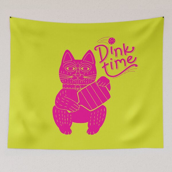 Item preview, Dink time pickleball cat - hotpink designed and sold by StudioShel.