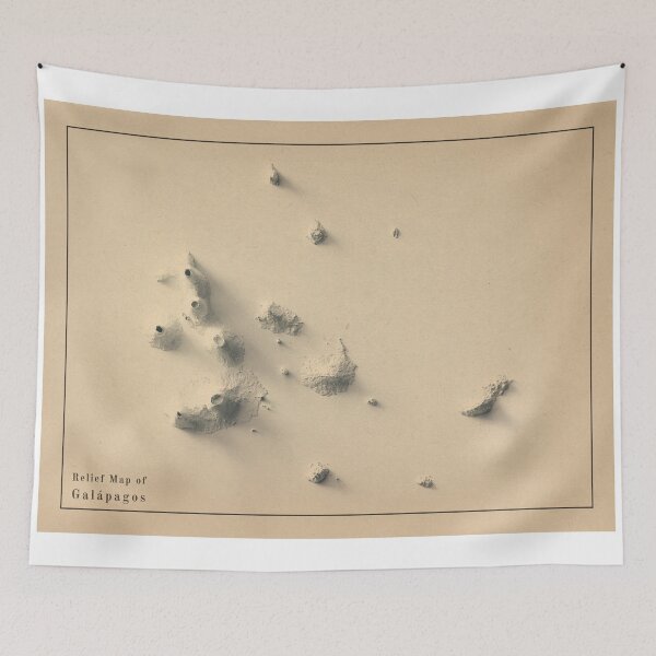 Item preview, Galapagos, Ecuador, Shaded Relief Map 3D digitally-rendered designed and sold by ThinkAboutMaps.