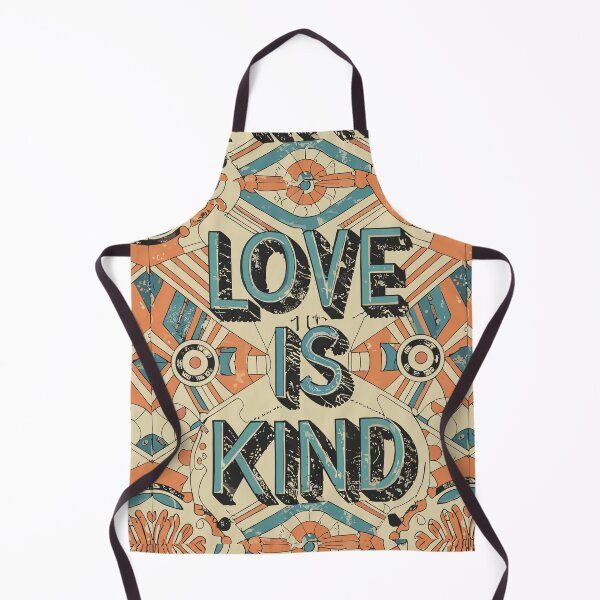 Item preview, Mid-Century Love: Vintage Typography Poster with Atomic Motifs - Love is Kind designed and sold by HahaHandlesHub.
