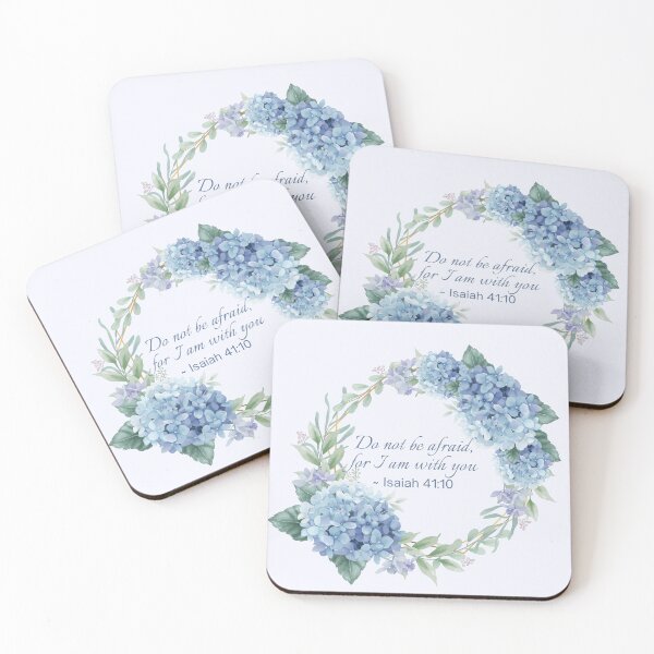 Item preview,  Blue Hydrangea | Do not be afraid, for I am with you. ~ Isaiah 41:10   designed and sold by GiftableGems.