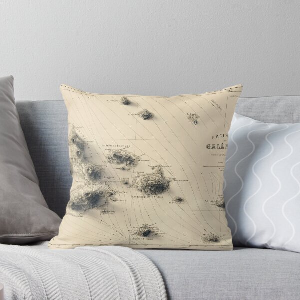 Item preview, 1883 Galapagos, Ecuador, Shaded Relief Map 3D digitally-rendered designed and sold by ThinkAboutMaps.
