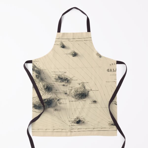 Item preview, 1883 Galapagos, Ecuador, Shaded Relief Map 3D digitally-rendered designed and sold by ThinkAboutMaps.